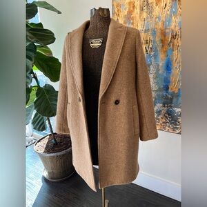 J. Crew Womens  Classic Brown Wool Coat